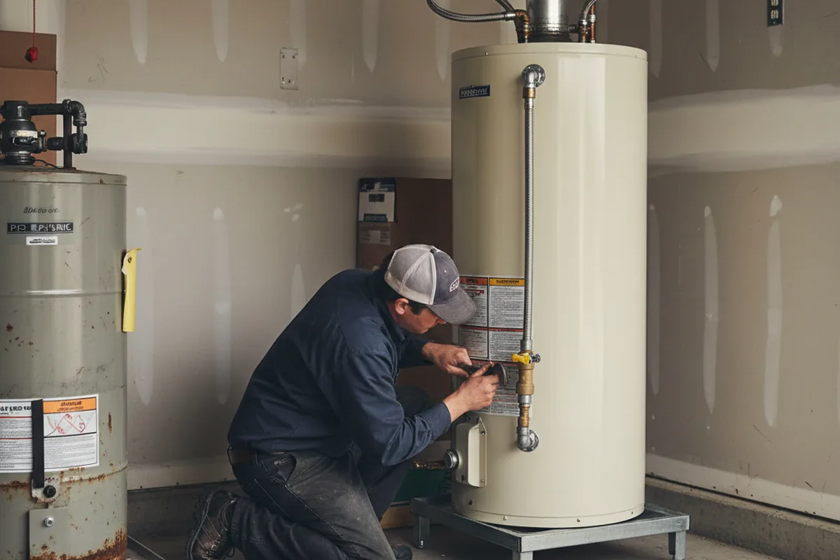 Water heater and shutoff valve replacement in Mount Carmel